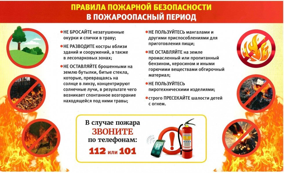 Правила пожарной безопастности в пожароопасный период 