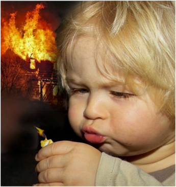 Детская шалость с огнём